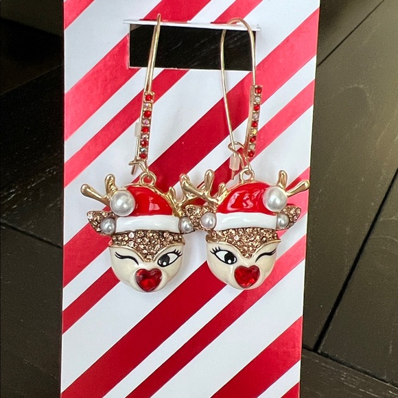 Betsey Johnson Rudolph Earrings - Picture 4 of 6